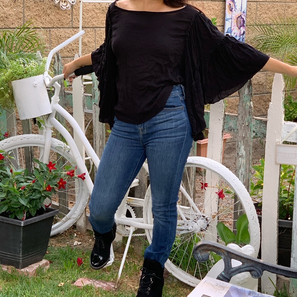 Black blouse with beautiful sleeves